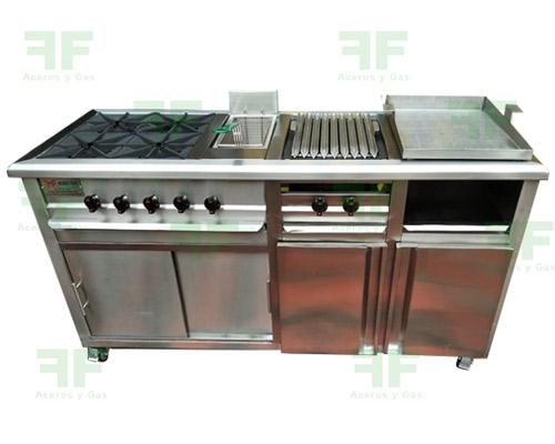 cocina industrial para comidas rápidas