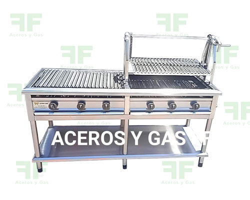 asador parrilla a gas fabricado en acero
