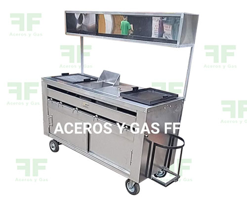 carrito de perros y hamburguesas cucuta en acero